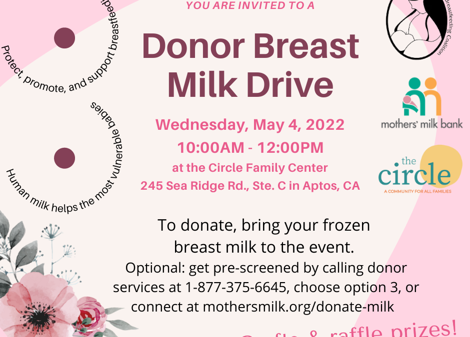 Breast Milk Donation Drive: Santa Cruz Breastfeeding Coalition