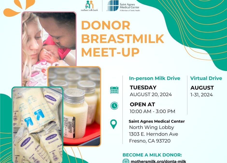 Saint Agnes Medical Center Donor Breastmilk Meet-up on August 20, 2024